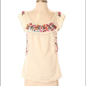 💛Free people 💛short sleeve embroidery detail